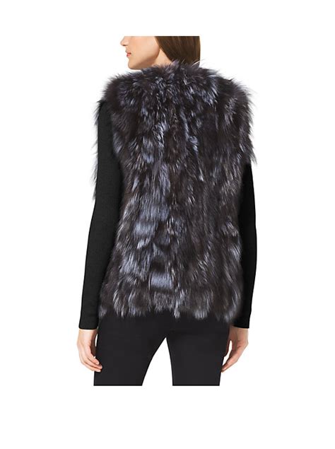 michael kors fox fur lodge vest|michael kors quilted fur vest.